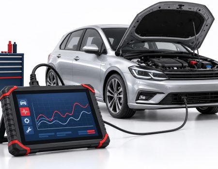 Illustration of vehicle diagnostic equipment